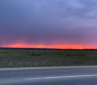 Закат - пожар