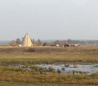 Традиционный Якутский пейзаж