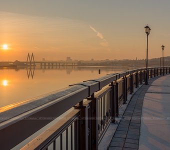 Кремлёвская набережная. Город Казань (Россия)