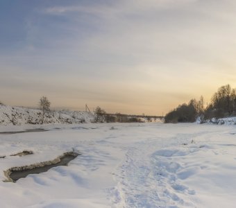 Закат на речке Тосна