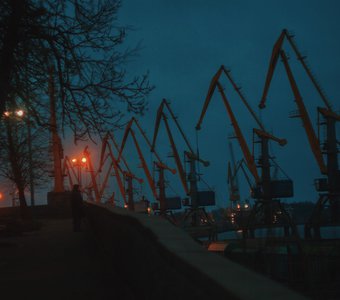 вечерний порт Выборга