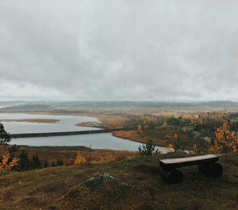 Туман на горе Паасо, Сортавала, Карелия