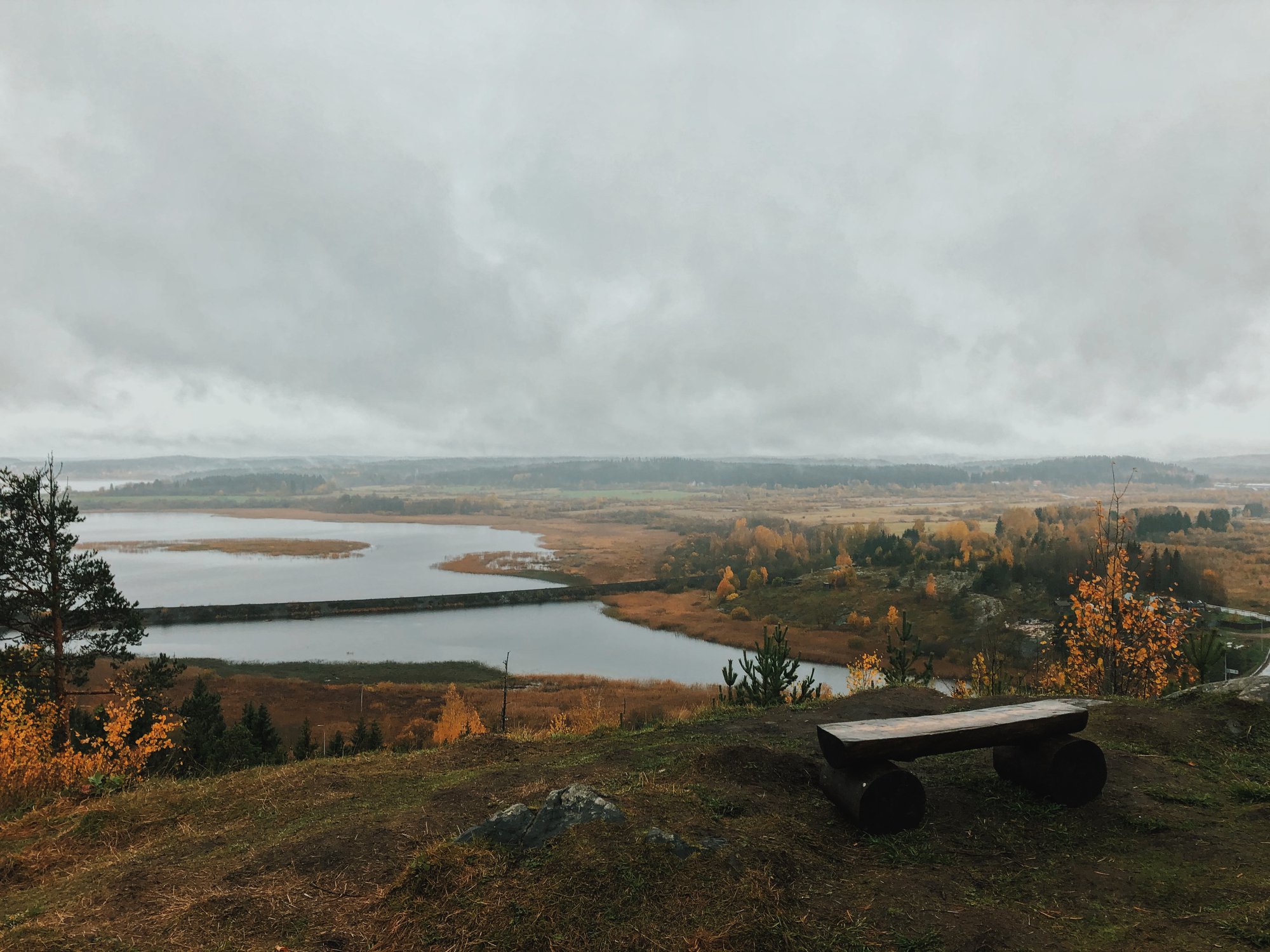 Туман на горе Паасо, Сортавала, Карелия