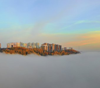 Город в тумане. Киров.