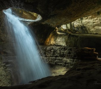Салтинский подземный водопад в Дагестане