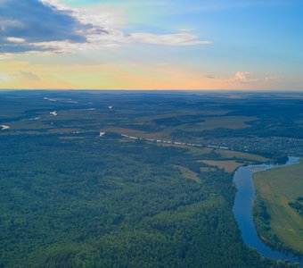 Закат на реке Юрюзань