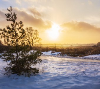 Морозный закат