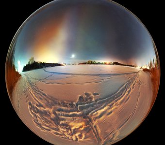 Сферическая зимняя панорама