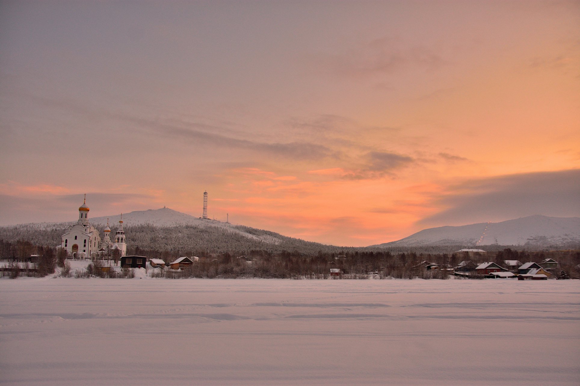 Пейзаж на закате