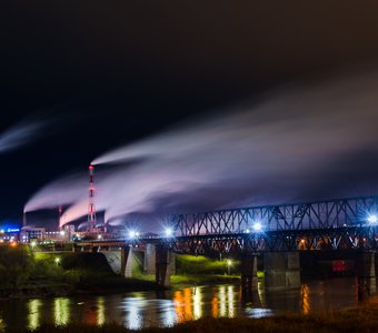 Ночь над Волховской ГЭС