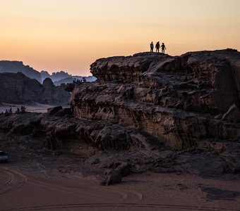 Закат в пустыне Вади Рам, Иордания