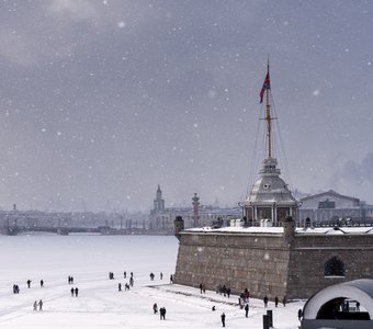 Петербургские гуляния по льду Невы