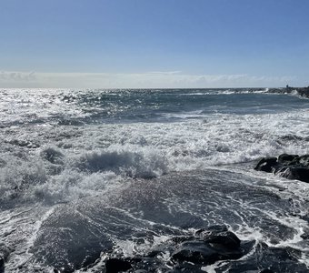 Black sand beach