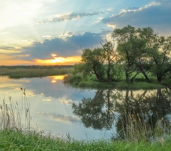 Река Ольховая на восходе