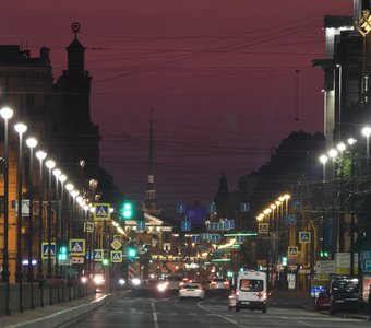 Белая ночь над Московским проспектом, 25 июня'21