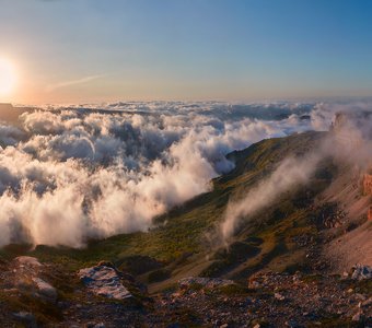 Закат на плато Бермамыт...
