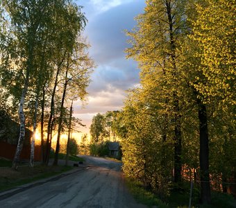 Закат в деревне