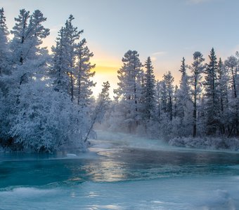 Зимняя сказка на реке Жом-Болок
