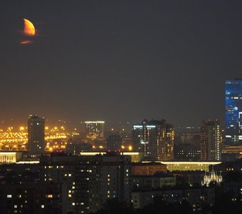 Закат Луны над Петербургом, август'21