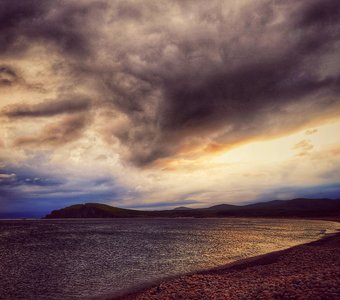 Залив Опричник перед бурей