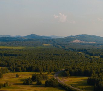 Вид на окрестности Южного Урала