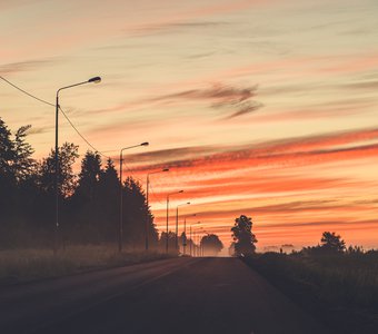 Встречая рассвет на Калининградской трассе