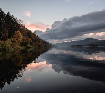 Закат на Енисее