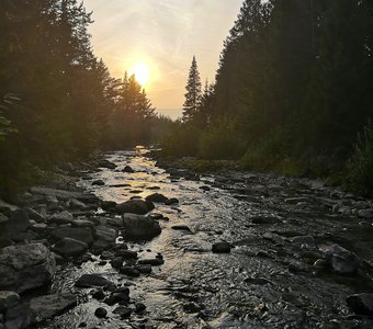 Закат на реке Тюлюк