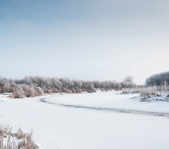 Зимний пейзаж реки Тобол
