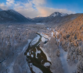 Река Псыш зимой
