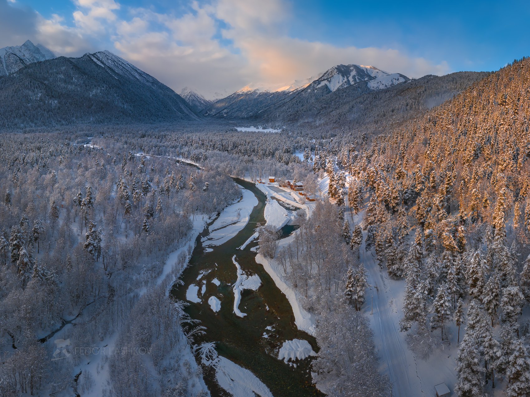 Река Псыш зимой