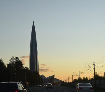 Шпиль-здание «Лахта Центр» в Петербурге.