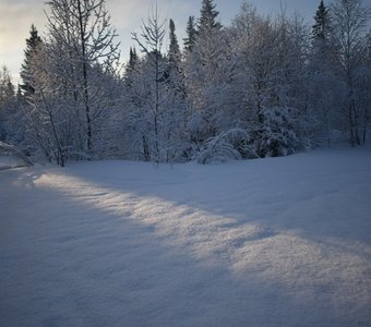 Луч солнца на снегу.