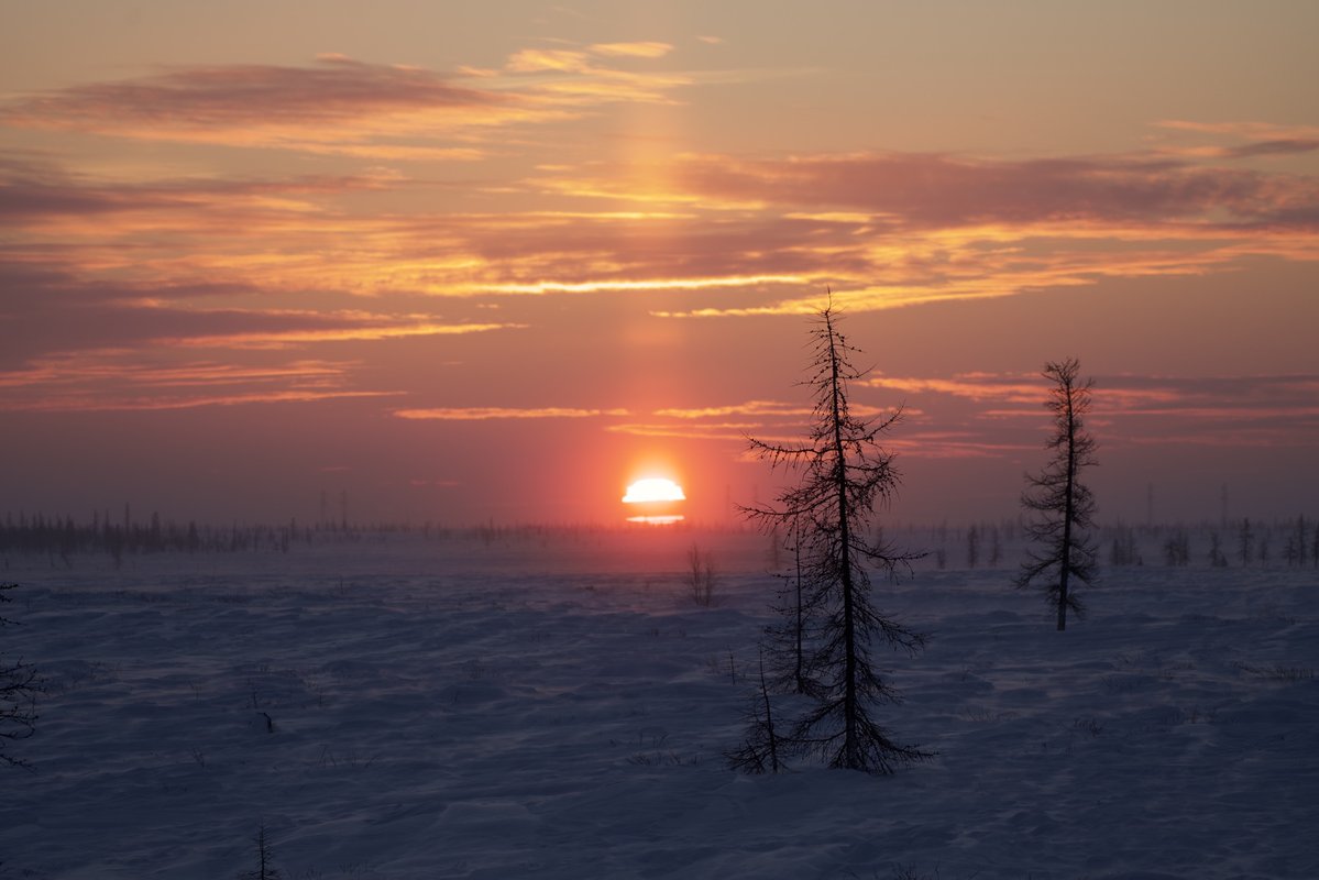 Закат на севере