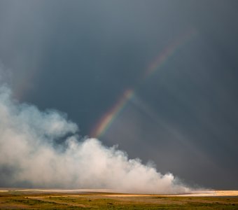 Пожар в степи