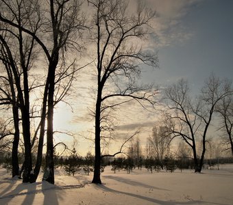 На закате