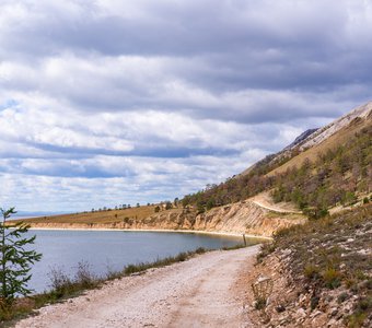 The road along Lake Baikal