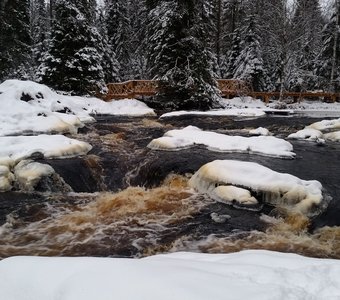 Рускеальские водопады. Зимняя сказка!