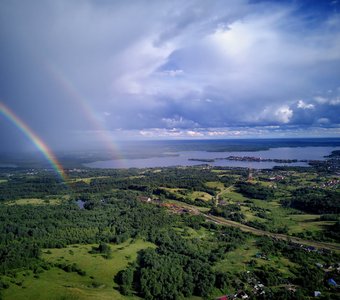 Ливень. Радуга. Июль. Себеж