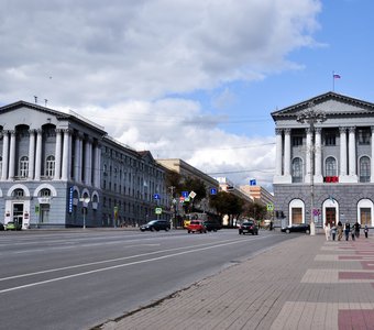 Панорама на Красную площадь, город Курск.