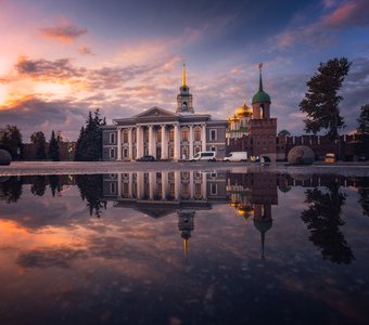 Тульский кремль на закате.