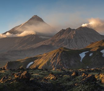 Закат на Ключевской сопке