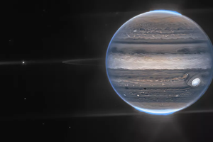 «Уэбб» сделал новые снимки Юпитера. На них видны серебряные кольца планеты