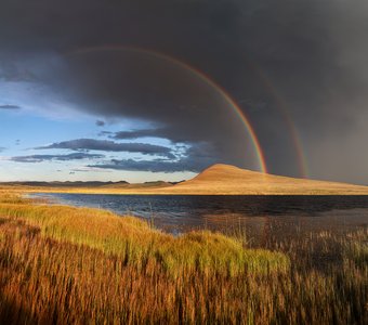 После дождя или двойная радуга