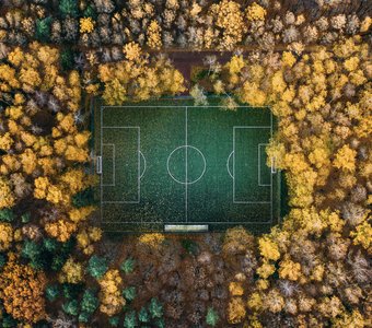 Стадион в Мещерском парке. Москва. Россия