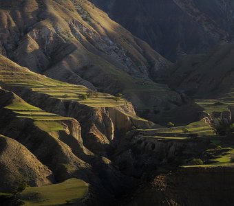 Высокогорные зеленые террасы Дагестана