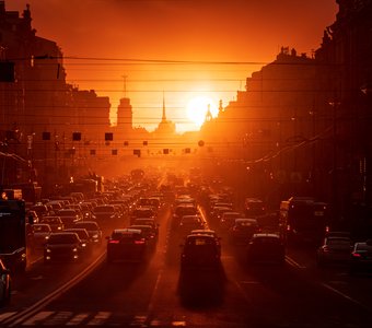 Закат на Невском проспекте