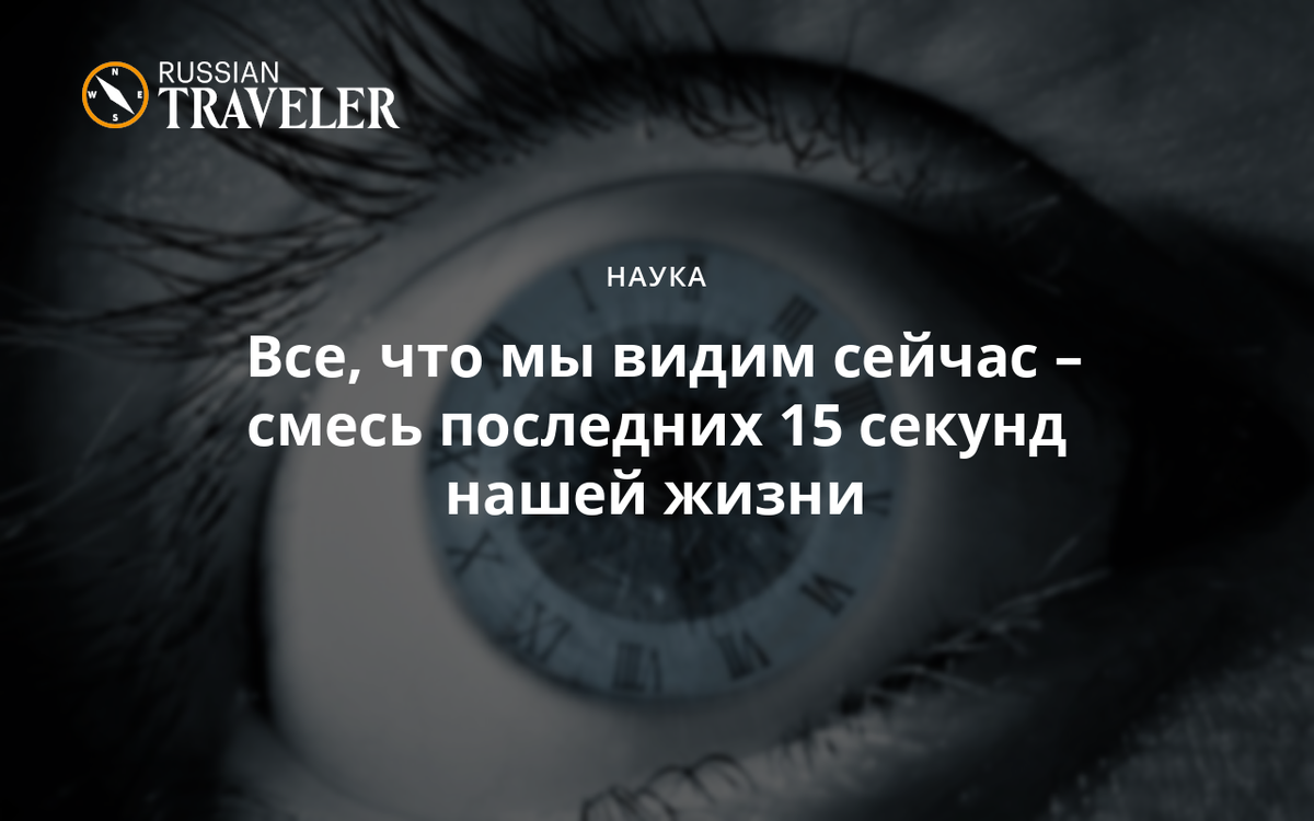 Мозг как машина времени: все, что мы видим сейчас – смесь последних 15  секунд нашей жизни