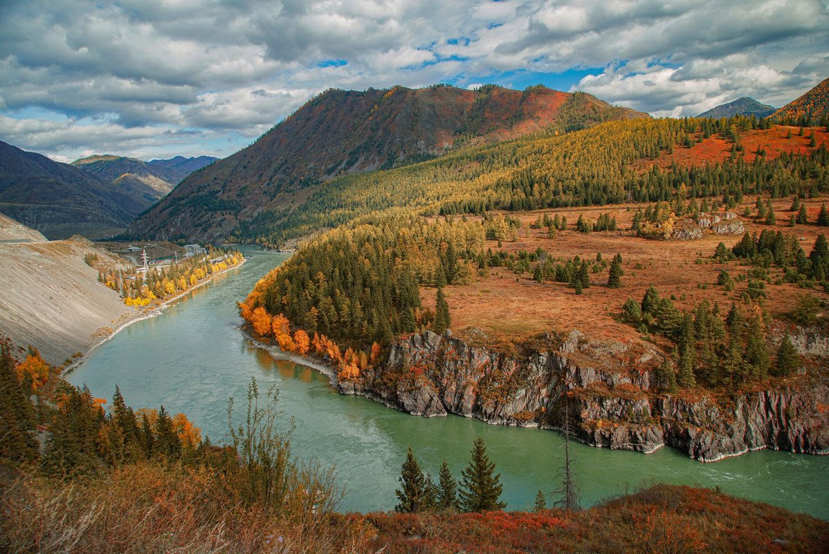 Река Катунь горный Алтай фото