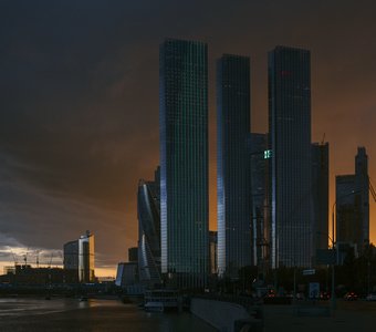 Закат у Москва-Сити